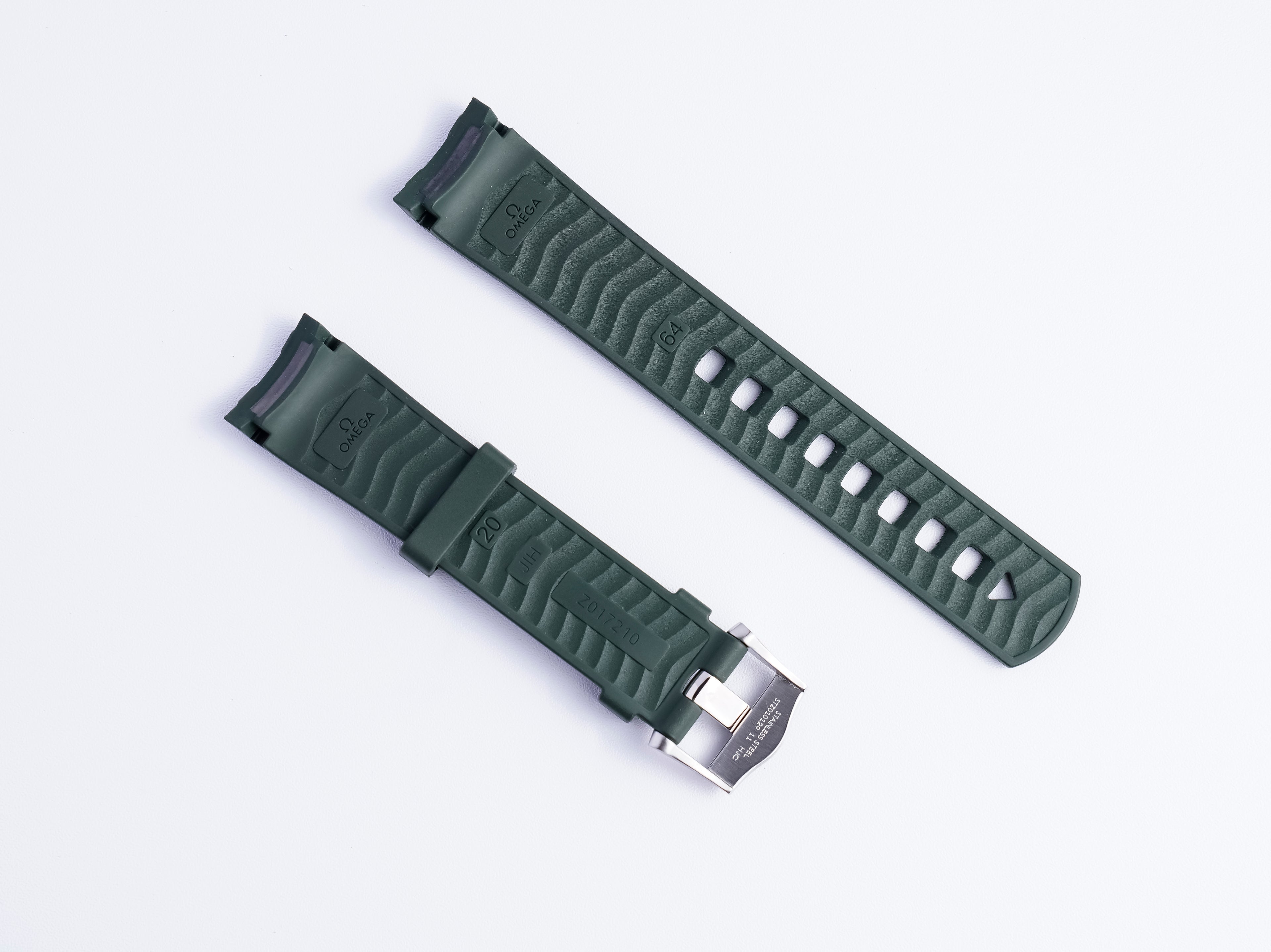 Seamaster Diver 300M Green Rubber Strap | 20mm | 032Z017210