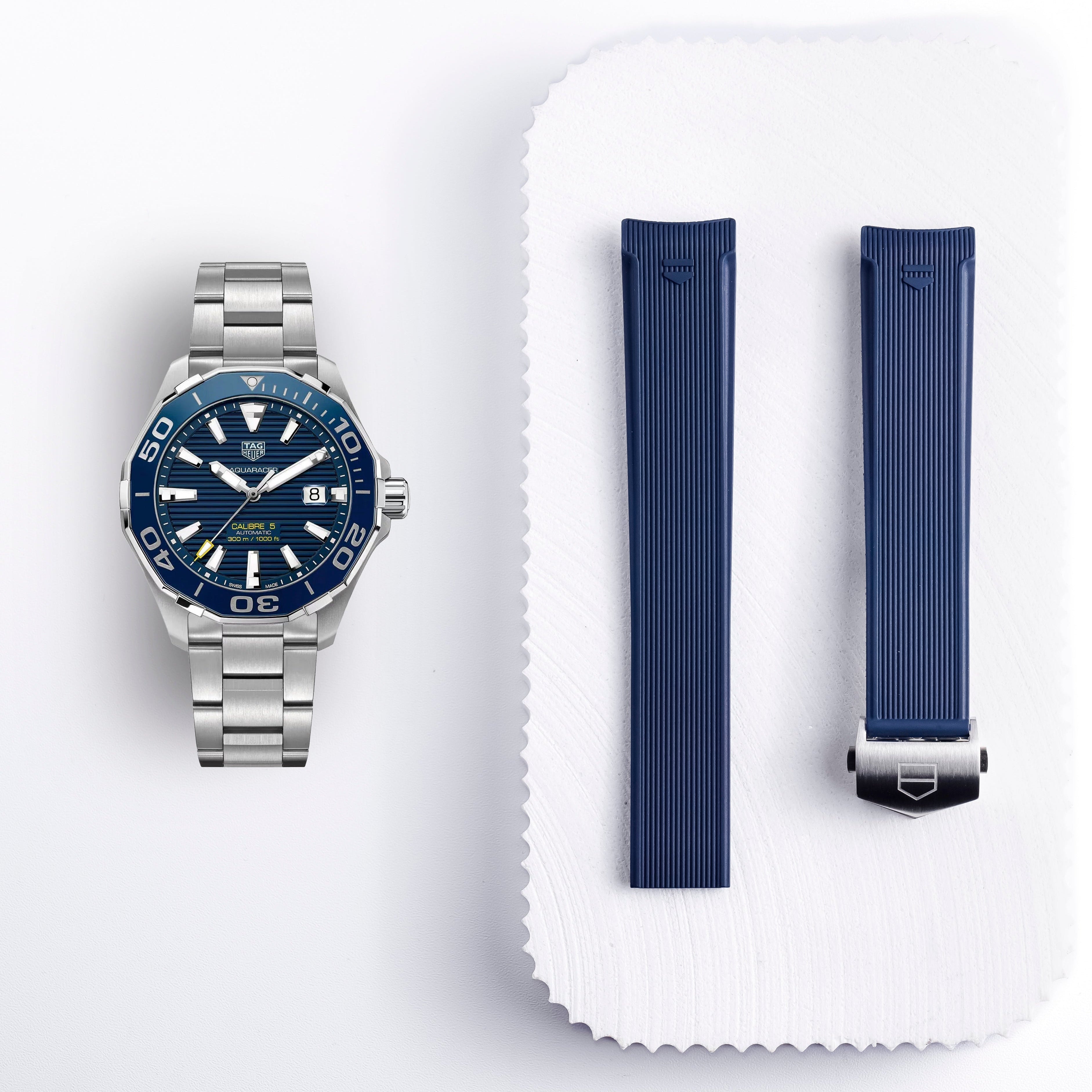 Aquaracer Rubber Strap | 20.5mm Blue | FT6155 WAY211C