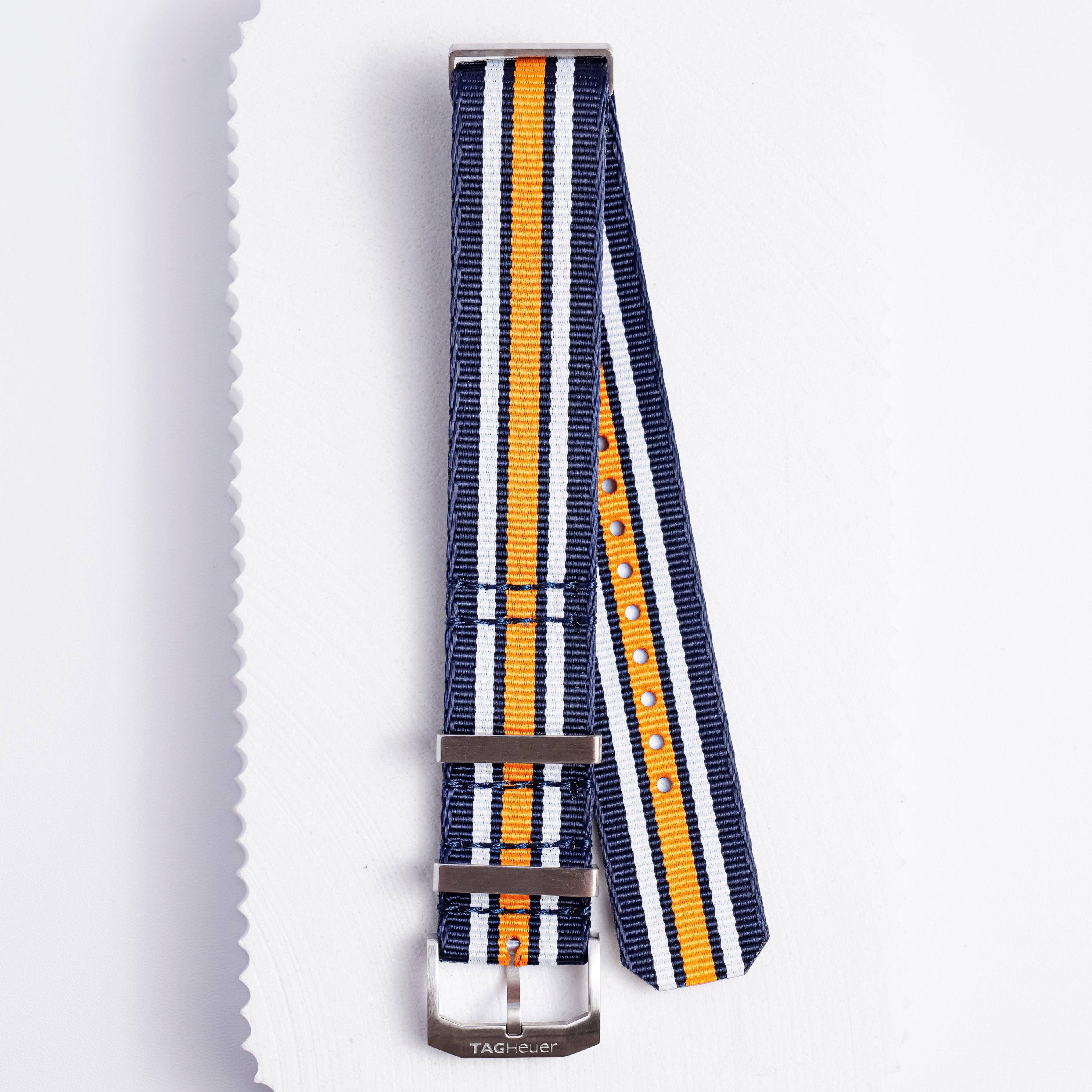 Formula 1 Fabric Strap | 21mm Blue Grey Orange | FC8196