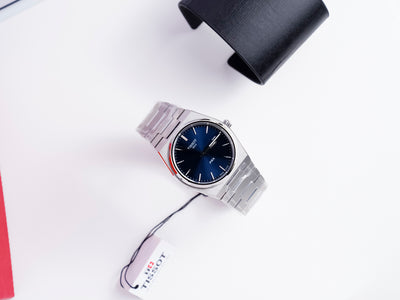 Tissot T-Classic PRX 40mm Quartz Blue Dial Men Watch T1374101104100