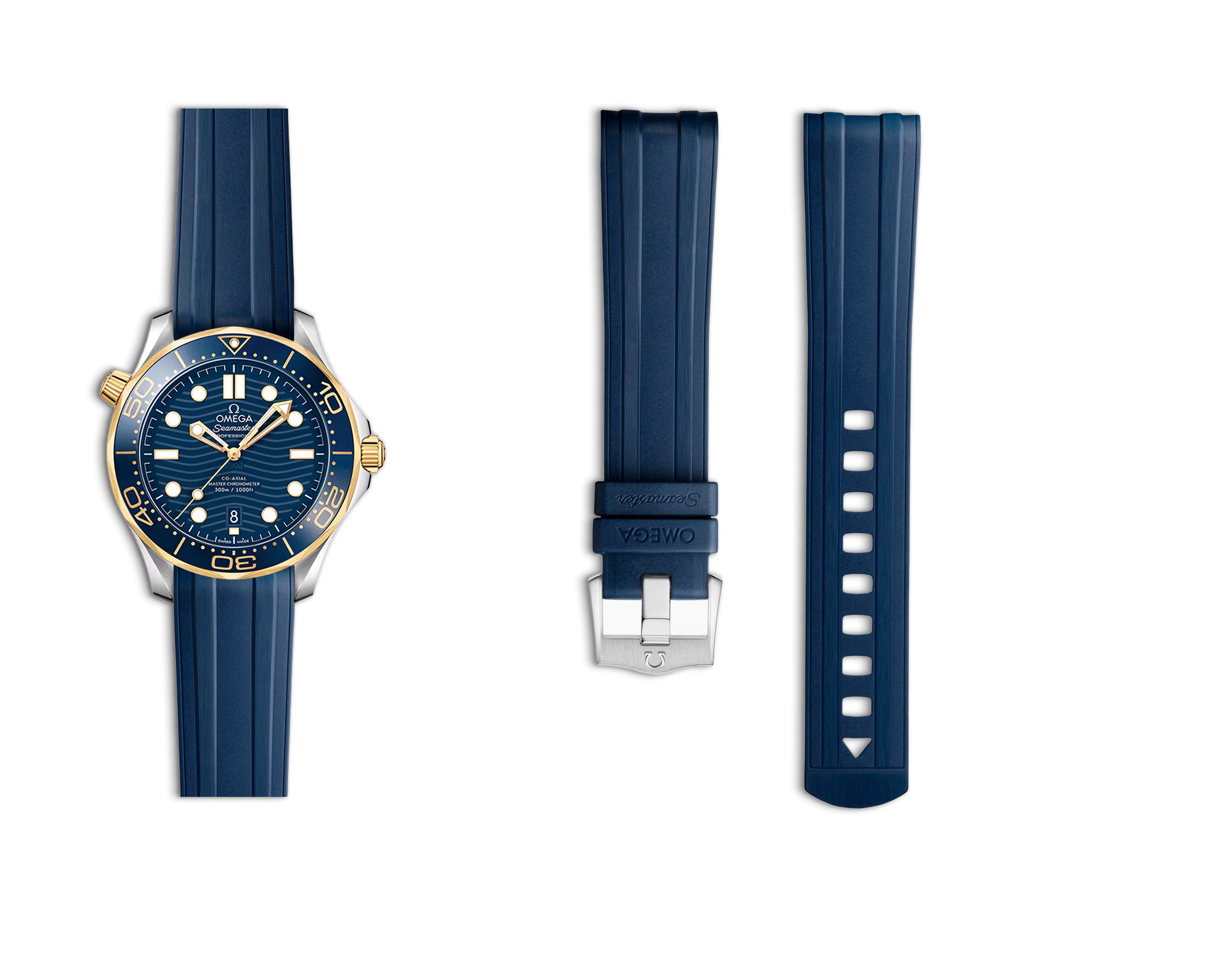Seamaster 300M Blue Rubber Strap | 20mm | 032CVZ010127