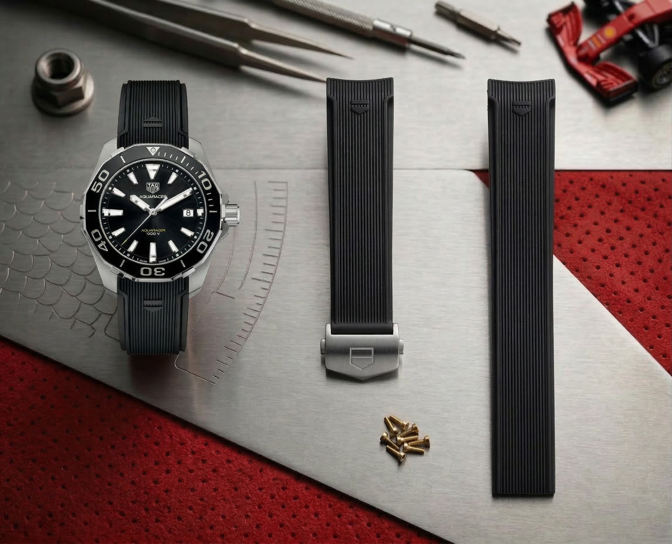 Aquaracer Rubber Strap | 20mm Black | FT6151 WAY211 WBD211