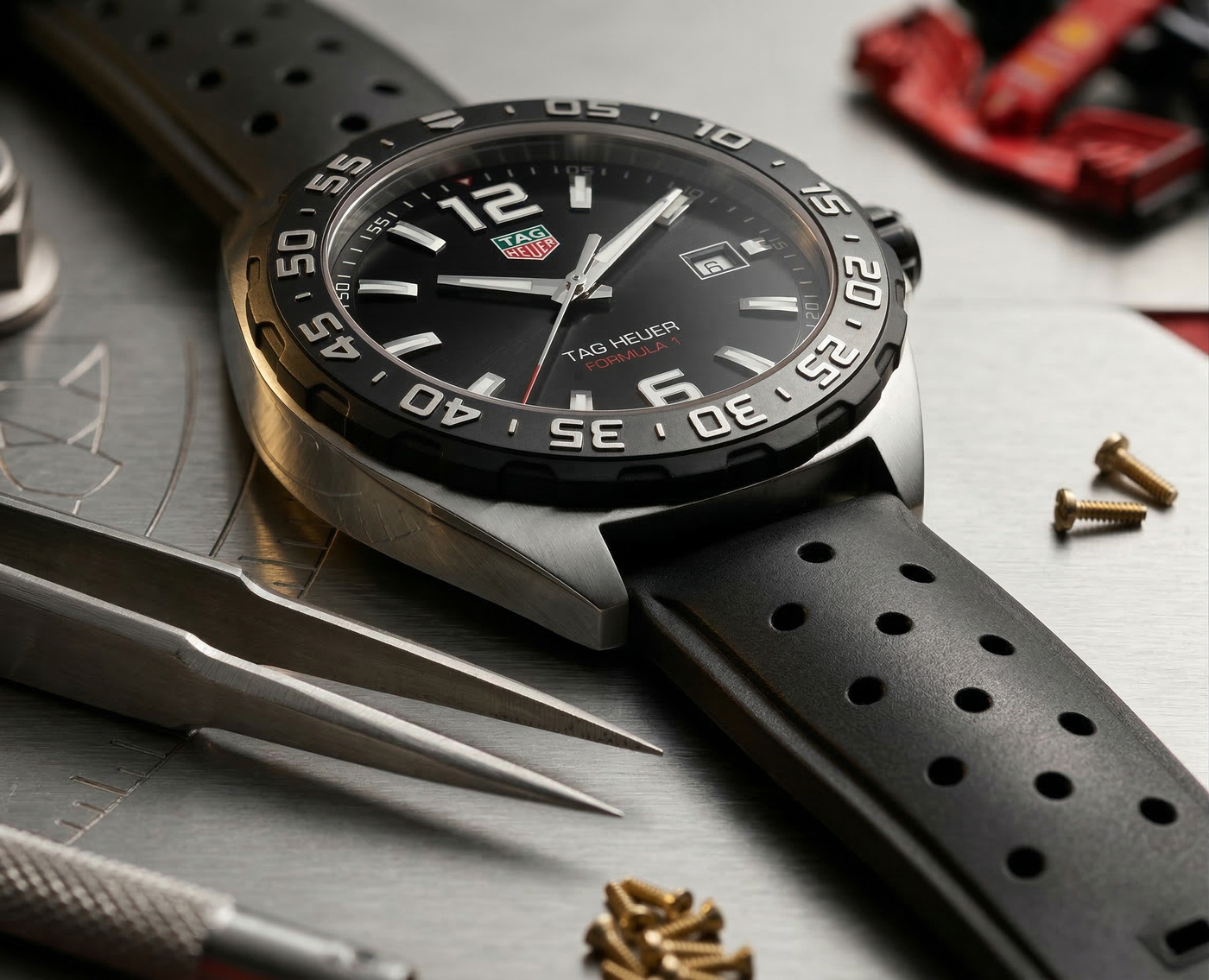 Formula 1 Rubber Strap | 19.5mm Black | FT8023 BT0725