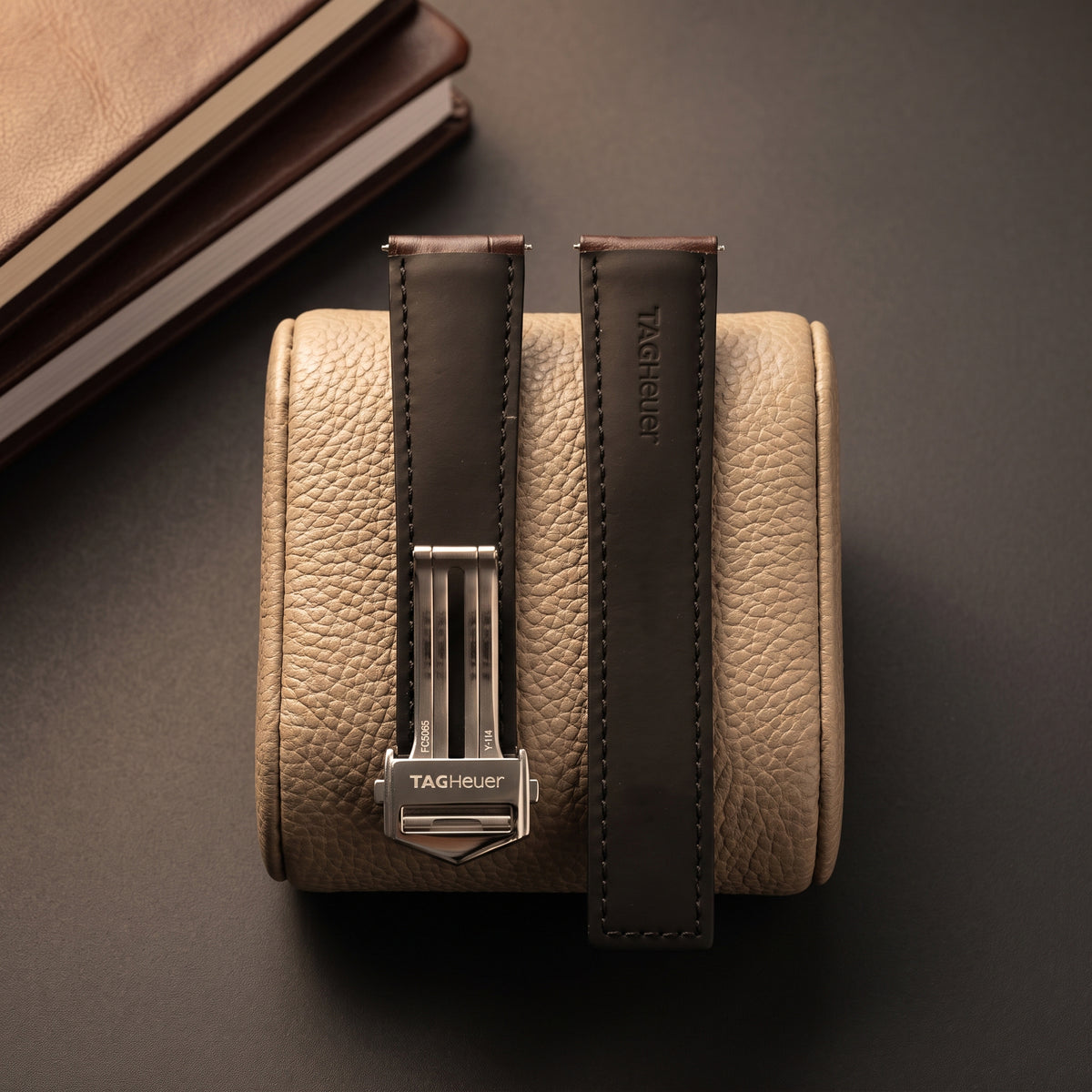 TAG Heuer Aquaracer 43mm Brown Alligator Leather & Rubber Strap 21.5mm | Genuine OEM FC6474 / FC5065