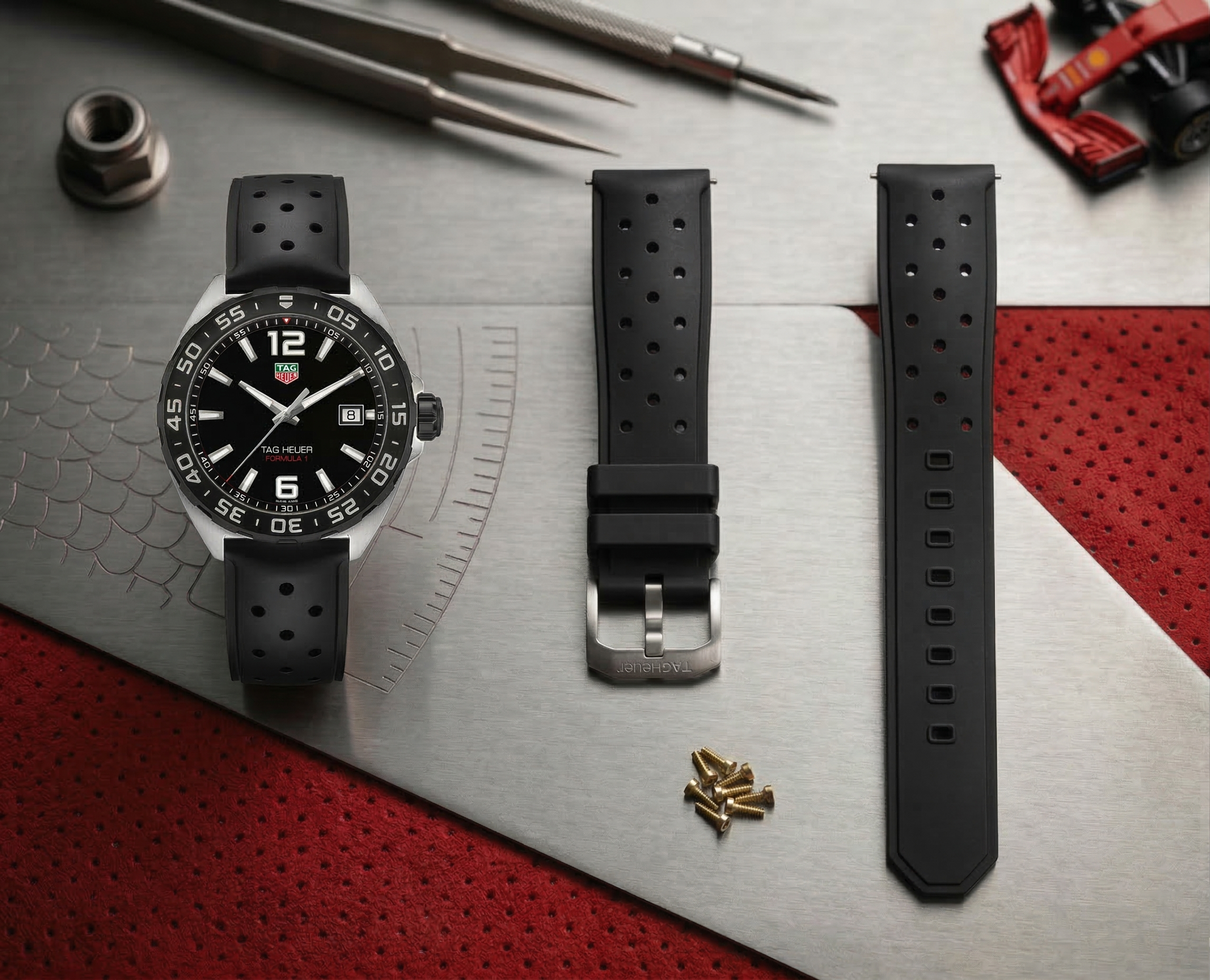 Formula 1 Rubber Strap | 19.5mm Black | FT8023 BT0725