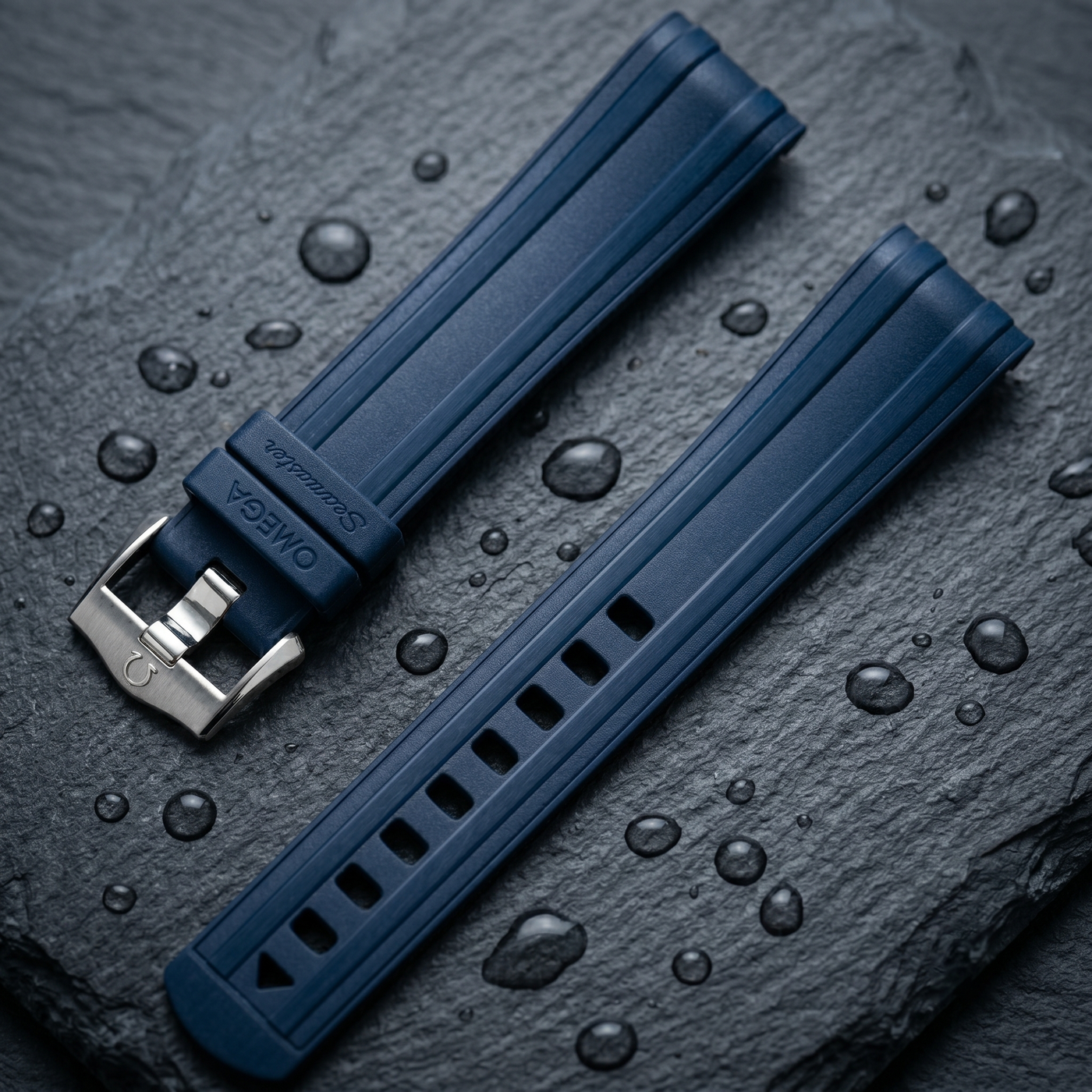 Seamaster 300M Blue Rubber Strap | 20mm | 032CVZ010127
