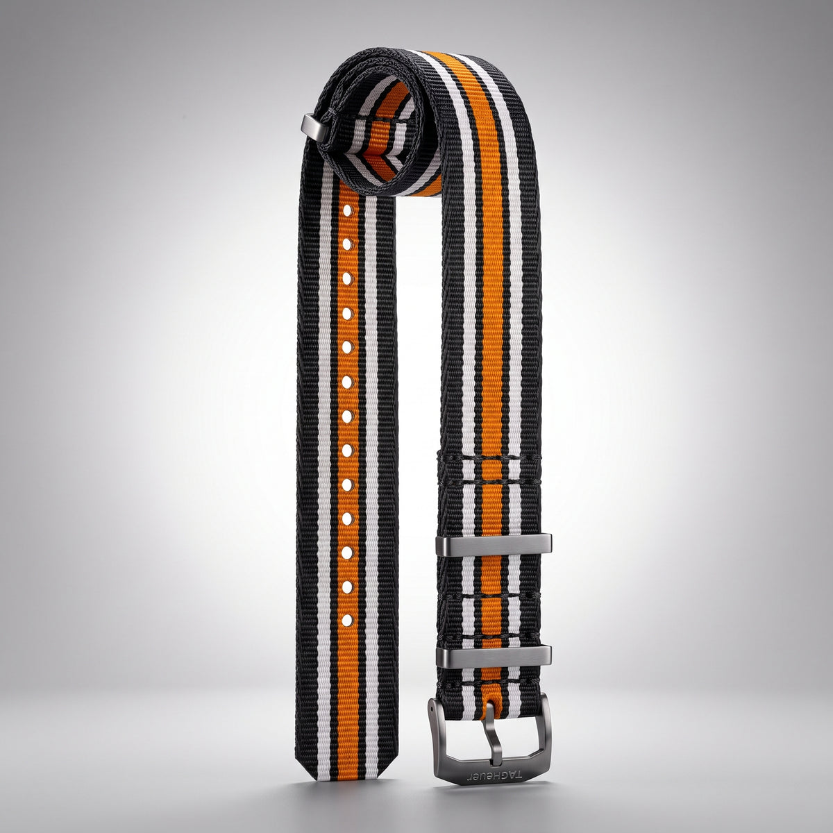 TAG Heuer Formula 1 Blue Grey Orange Fabric Watch Strap 21mm FC8196