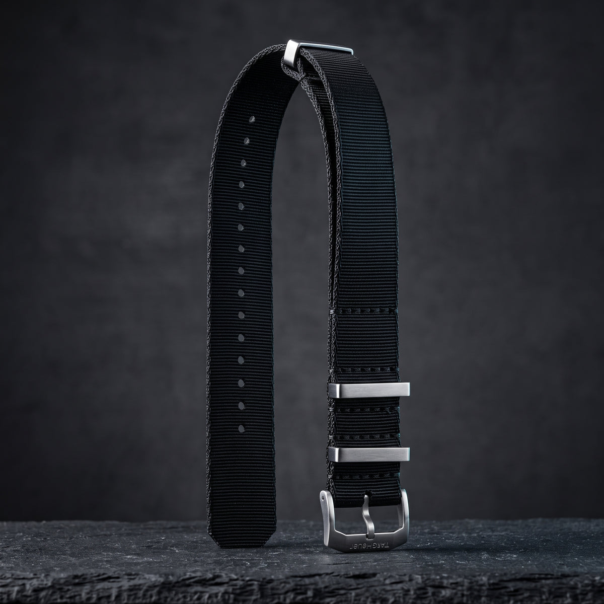 TAG Heuer Formula 1 Black Ballistic Nylon NATO Strap 22mm | Genuine OEM FC8198