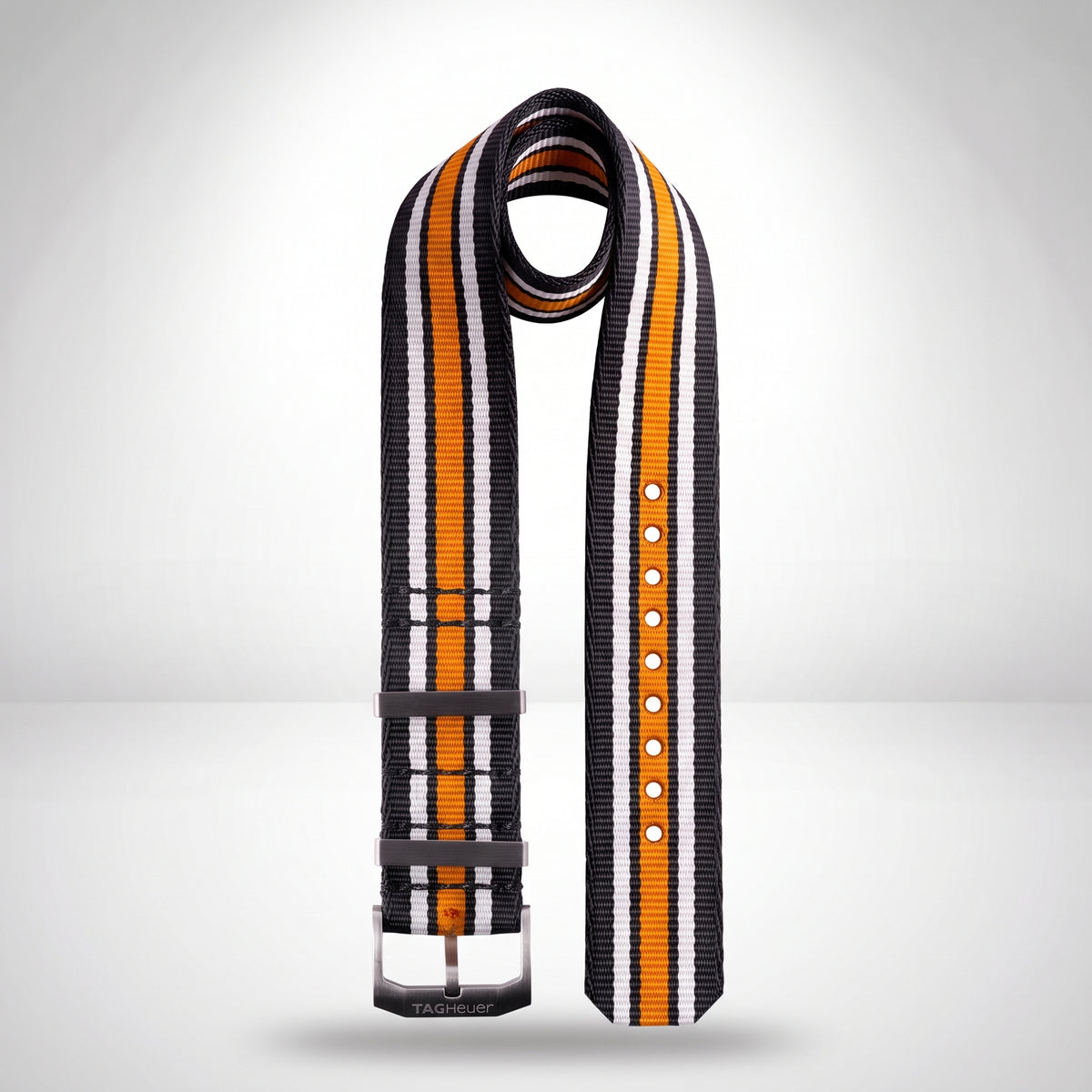 TAG Heuer Formula 1 Blue Grey Orange Fabric Watch Strap 21mm FC8196