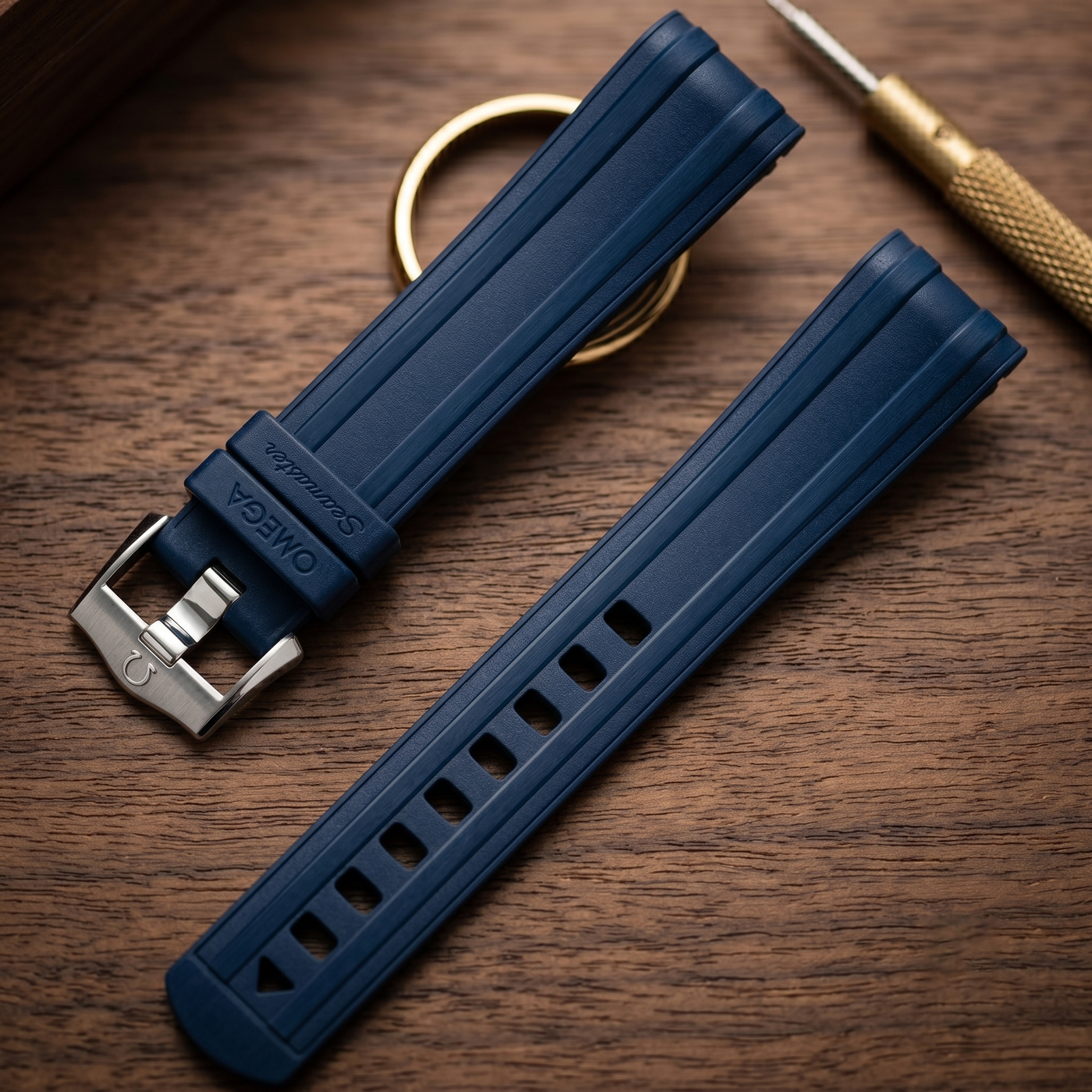 Seamaster 300M Blue Rubber Strap | 20mm | 032CVZ010127