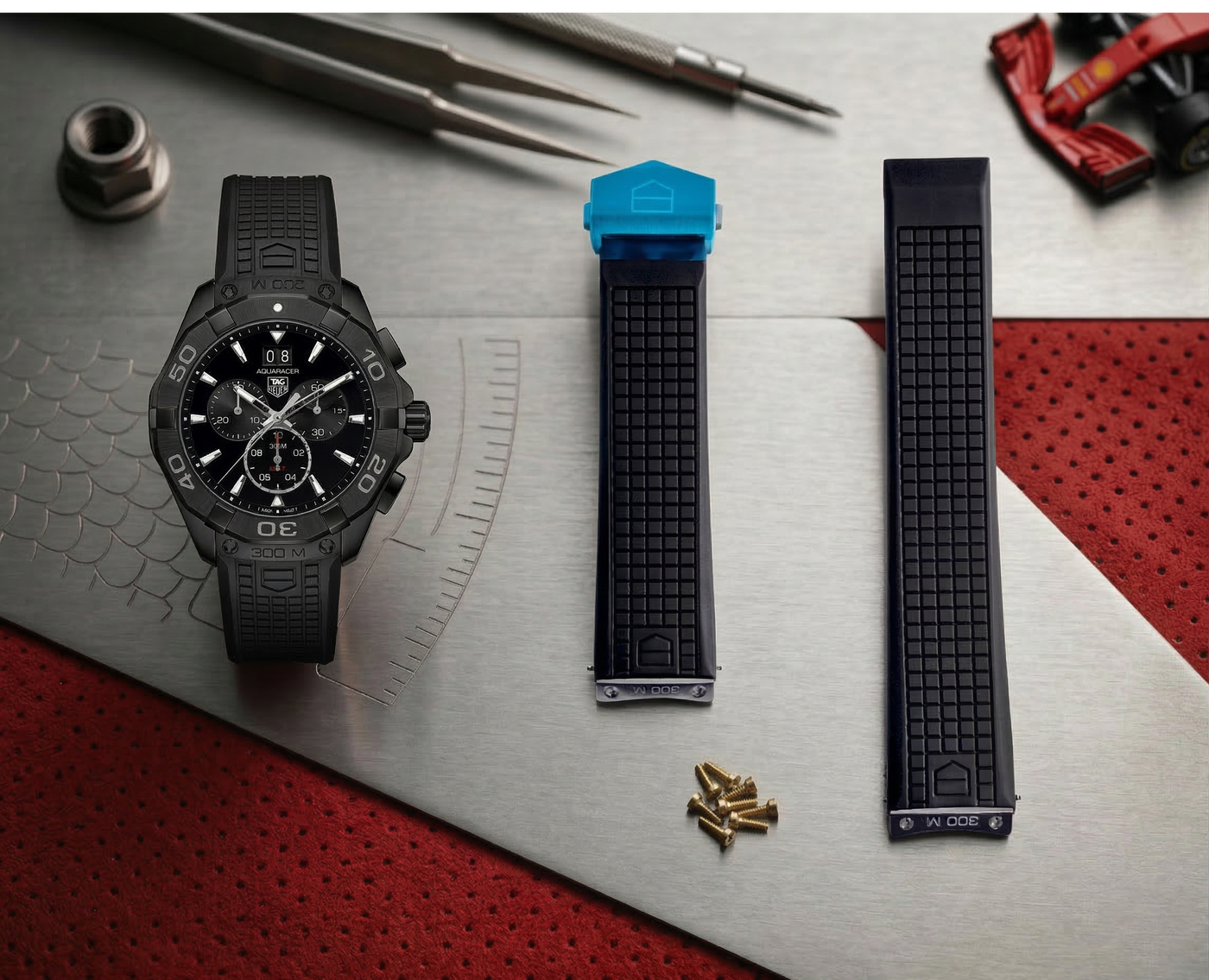 Aquaracer Black Rubber Strap | 21.5mm | FT6041