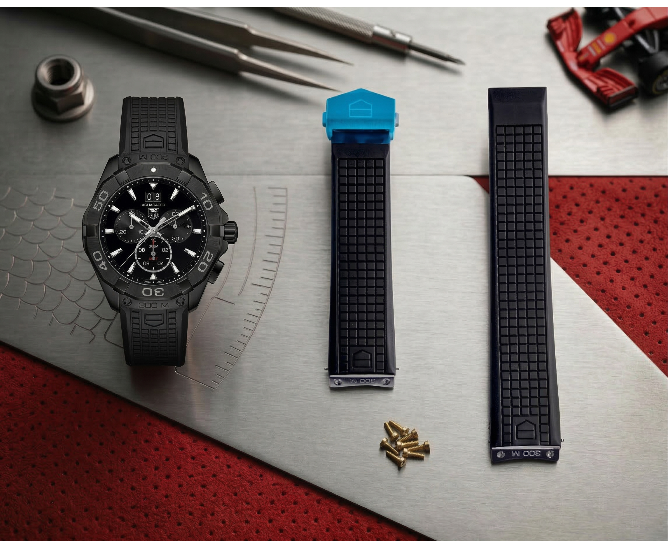 Aquaracer Black Rubber Strap | 21.5mm | FT6041