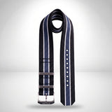 TAG Heuer Formula 1 Blue & Black Striped Nylon NATO Strap 22mm | Genuine OEM FC8197