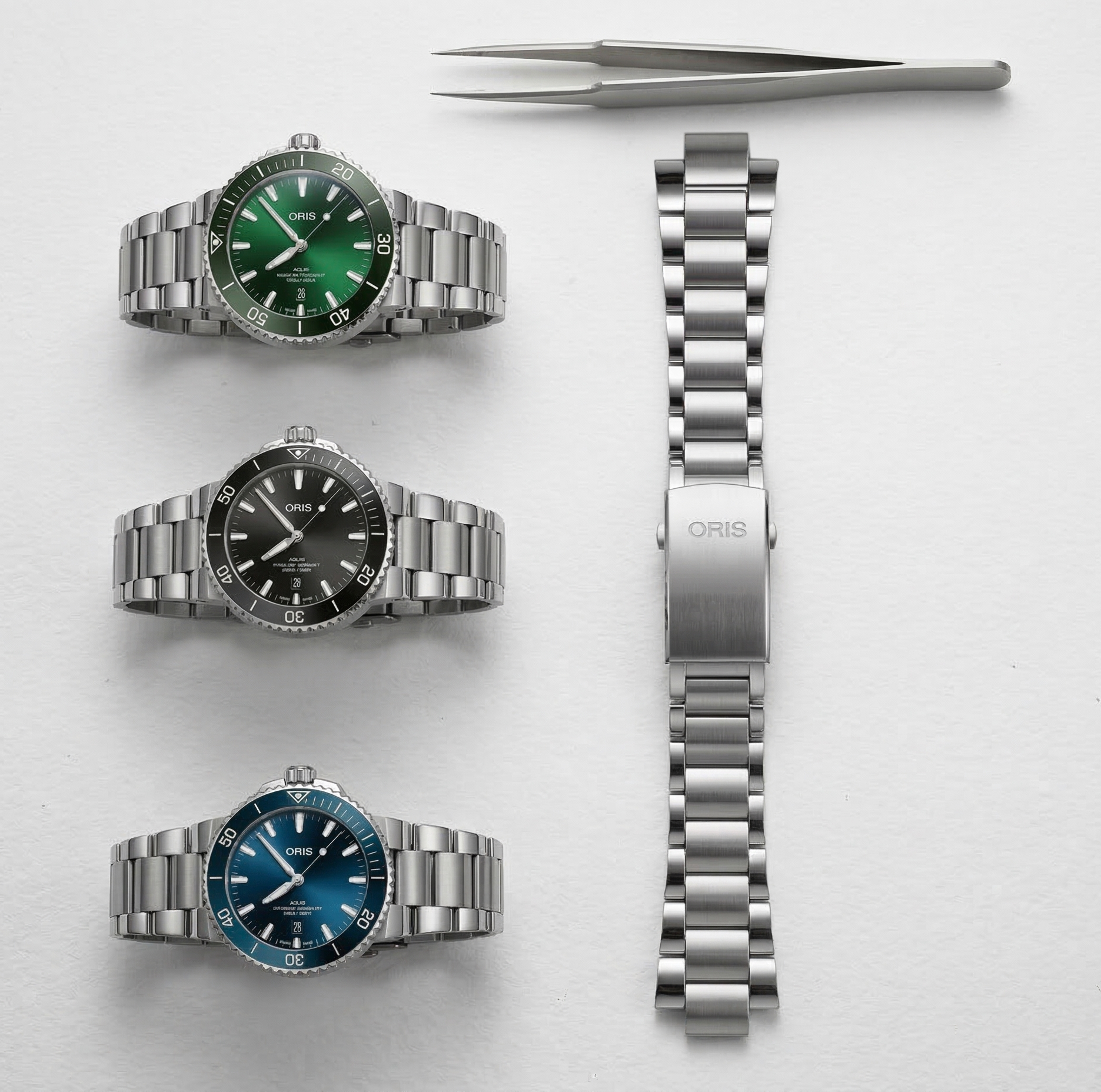 Genuine Oris Divers Aquis Stainless Steel Replacement Links 24mm 07 8 24 05PEB