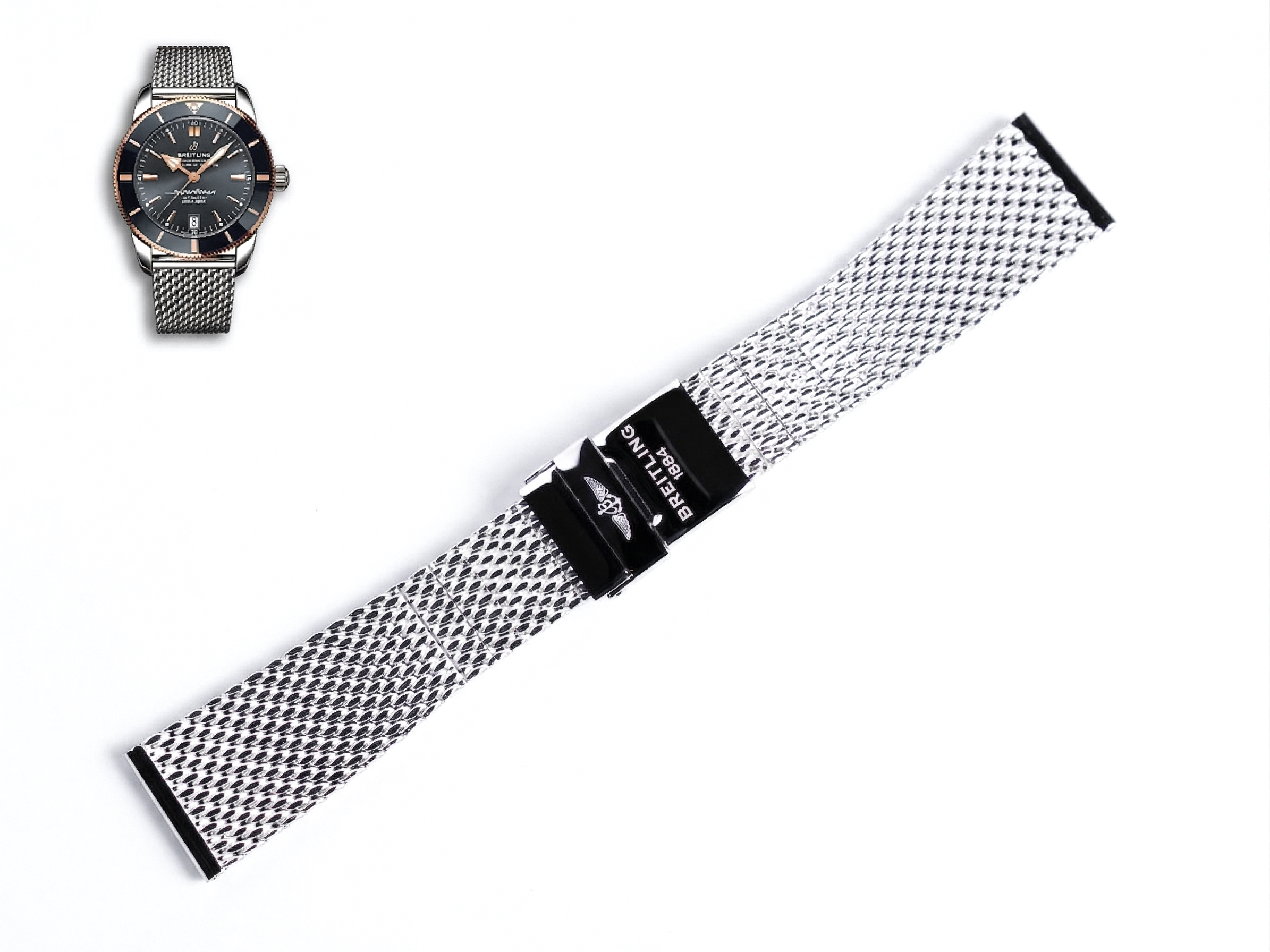 Superocean Heritage Mesh Bracelet | 22mm Stainless Steel | Model 154A