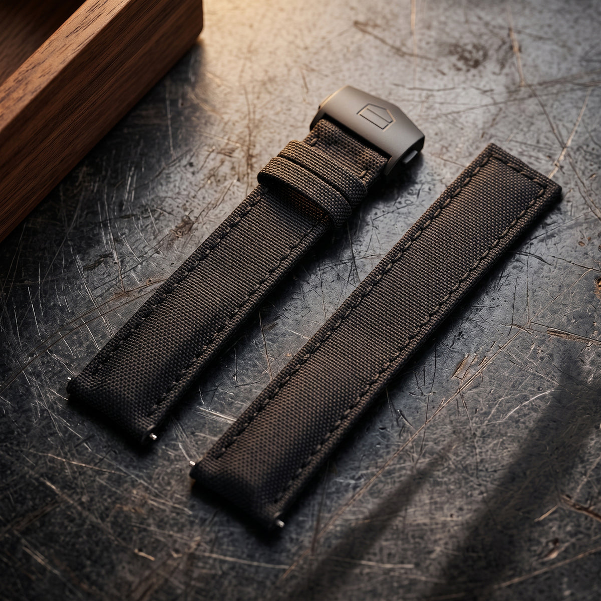 TAG Heuer Aquaracer 41mm All-Black Nylon Textile 20.5mm Strap Titanium Folding Clasp | Genuine OEM FC6445 / FC5055