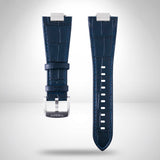 Tissot PRX 40mm Blue Alligator-Embossed Leather Strap | Genuine OEM T852047701 / T640.65 AB