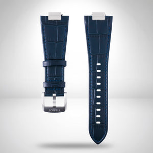 Tissot PRX 40mm Blue Alligator-Embossed Leather Strap | Genuine OEM T852047701 / T640.65 AB