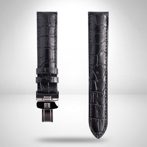 Tissot Le Locle 19mm PRC 200 Black Alligator-Embossed Leather Strap | OEM T852013405