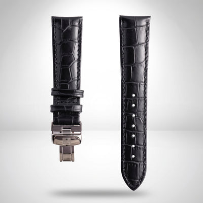 Tissot Gentleman 21mm Black Leather Strap & Butterfly Clasp | OEM T852041858