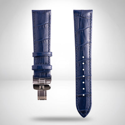 Tissot Gentleman 21mm Blue Leather Strap & Butterfly Clasp | OEM T852041857