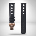 Tissot Heritage PR 516 Black Perforated Leather Rally Strap 20mm | Genuine OEM T600032025 / T640.22 AB