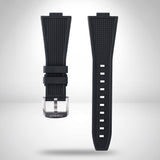 Tissot PRX 40mm Black Waffle-Textured Rubber Strap Fits 40mm  | Genuine OEM T852048462 / T137410A
