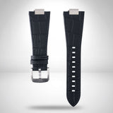 Tissot PRX 40mm Black Alligator-Embossed Leather Strap | Genuine OEM T852047562 / T610047563