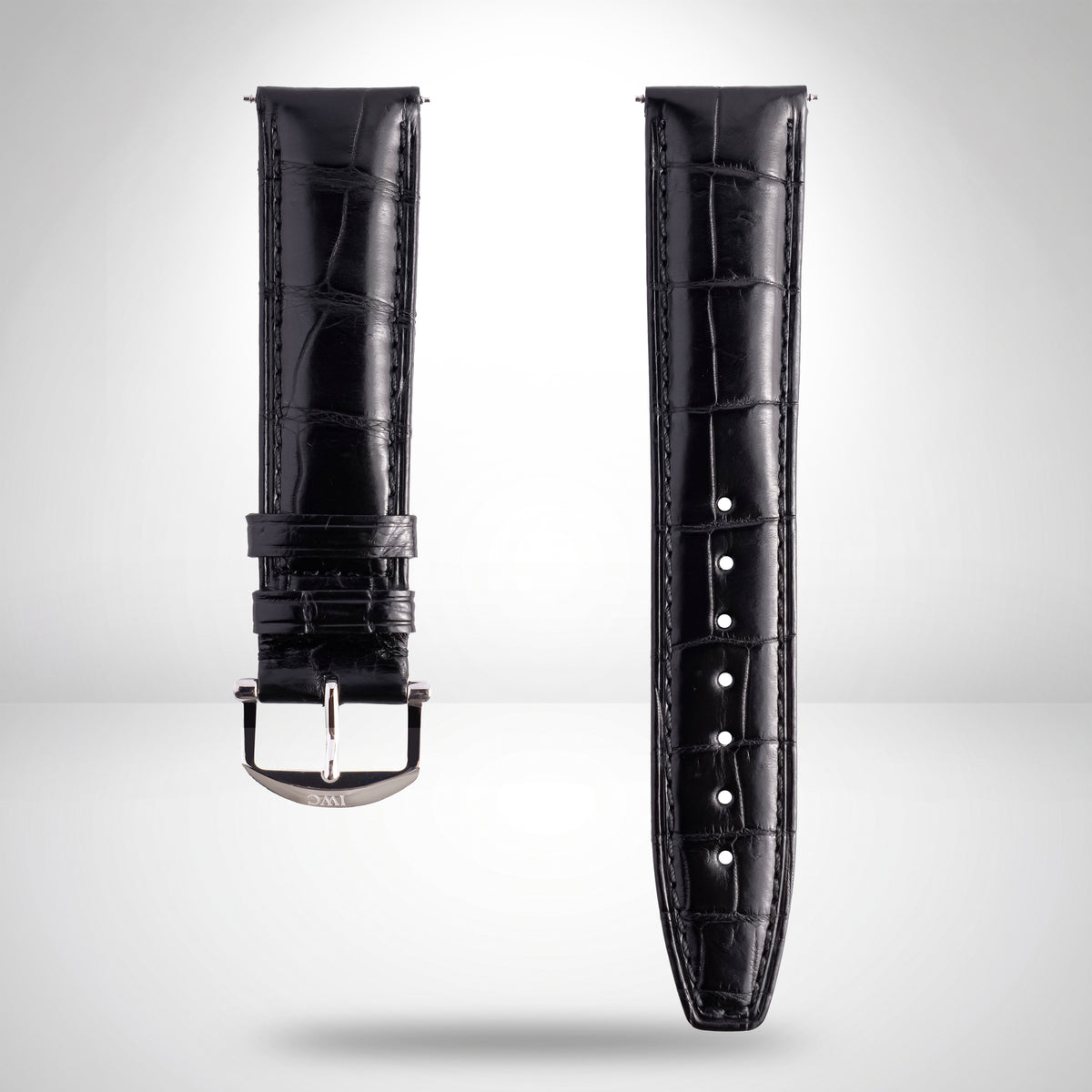 IWC Schaffhausen Portofino Black Genuine Alligator Leather Strap 20mm | Genuine OEM 35804