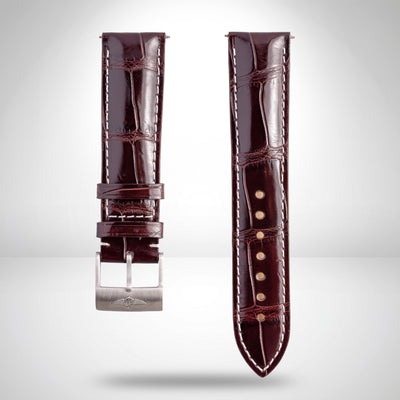 Breitling Brown Navitimer B01 Alligator-Embossed Calfskin Strap 22mm | Genuine OEM 435X